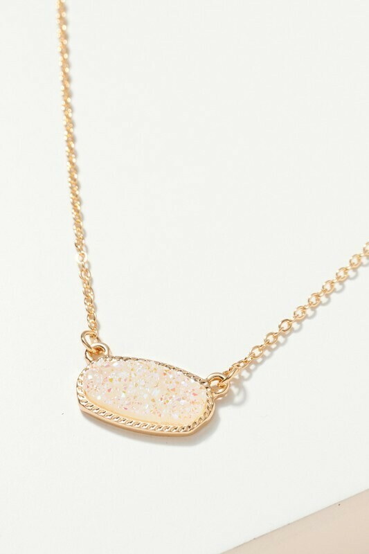 Druzy Pendant Necklace