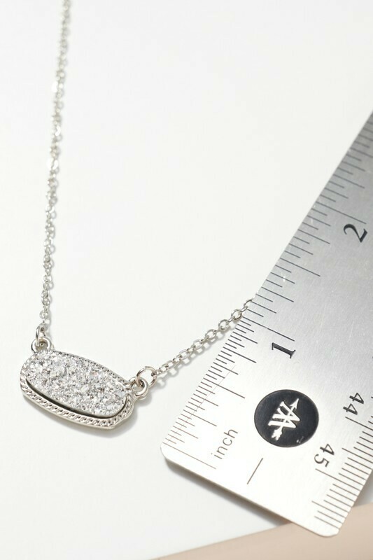 Druzy Pendant Necklace