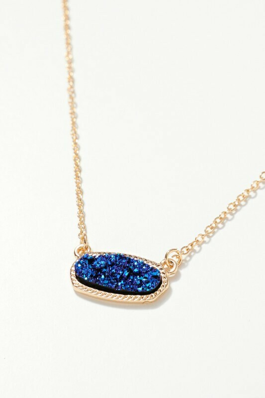 Druzy Pendant Necklace