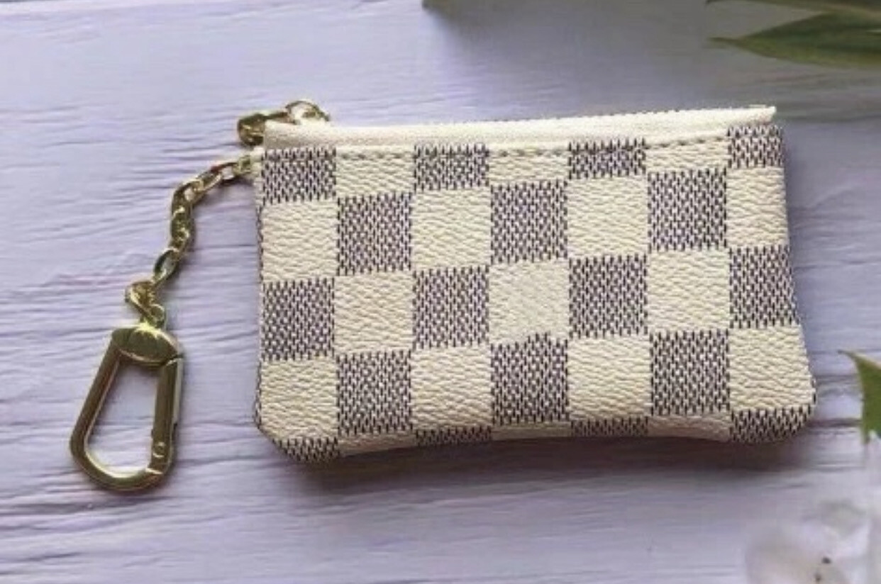 Damier Key Pouch - Ivory
