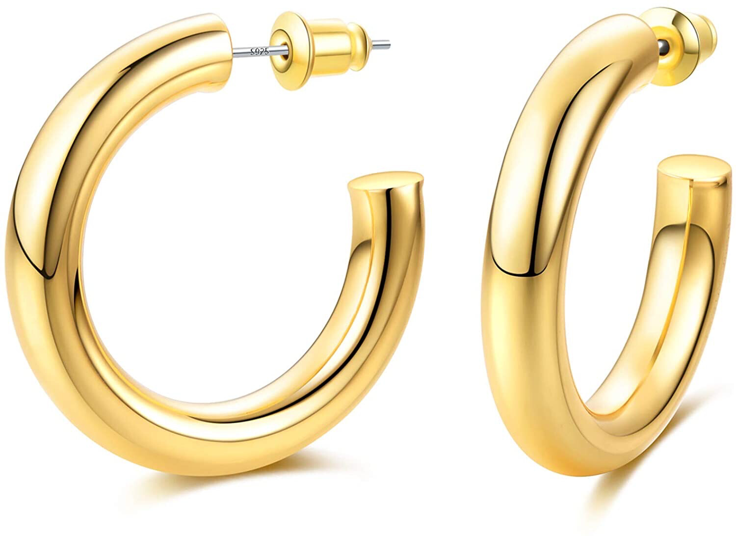 Any Day Thick Gold Hoops