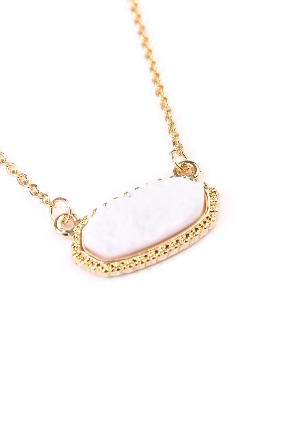 Druzy Pendant Necklace