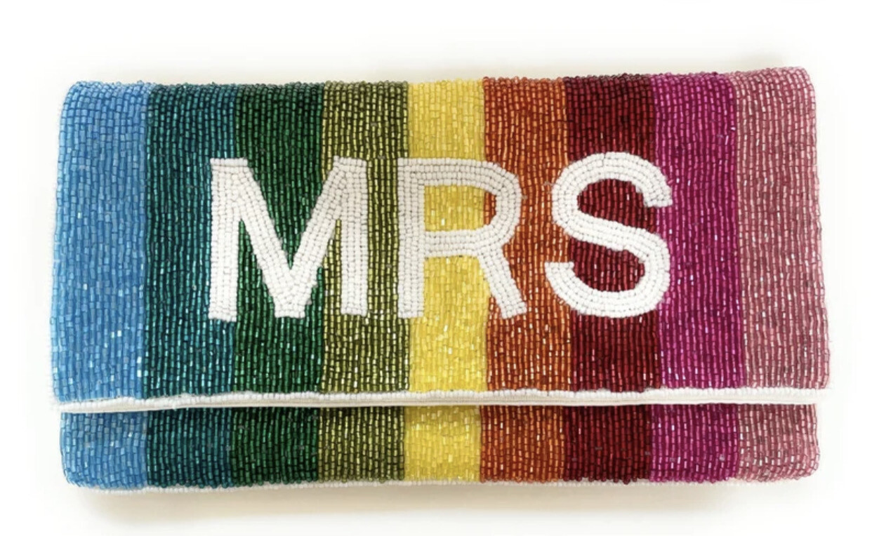 MRS Rainbow Beaded Clutch / Crossbody