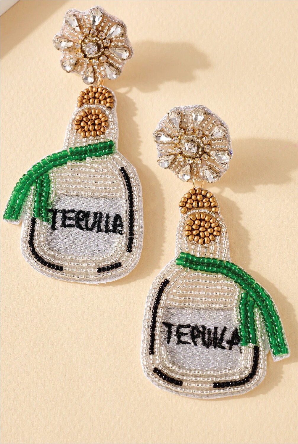 Tequila Me Happy Beaded Earrings