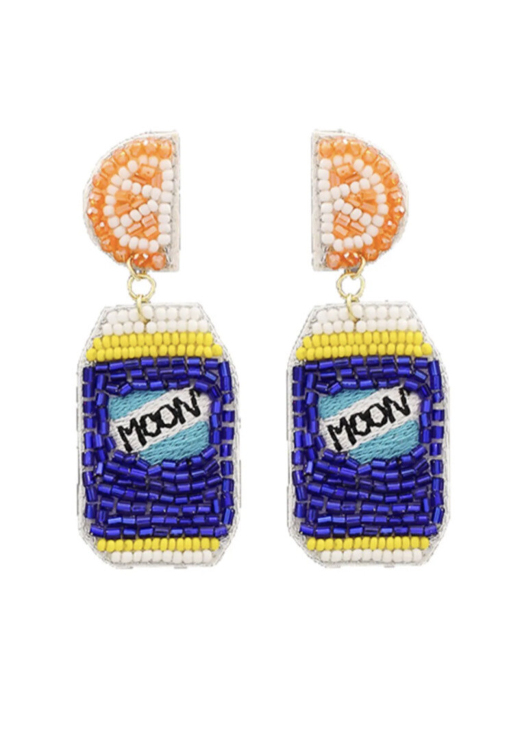 Blue Moon Beaded Earrings