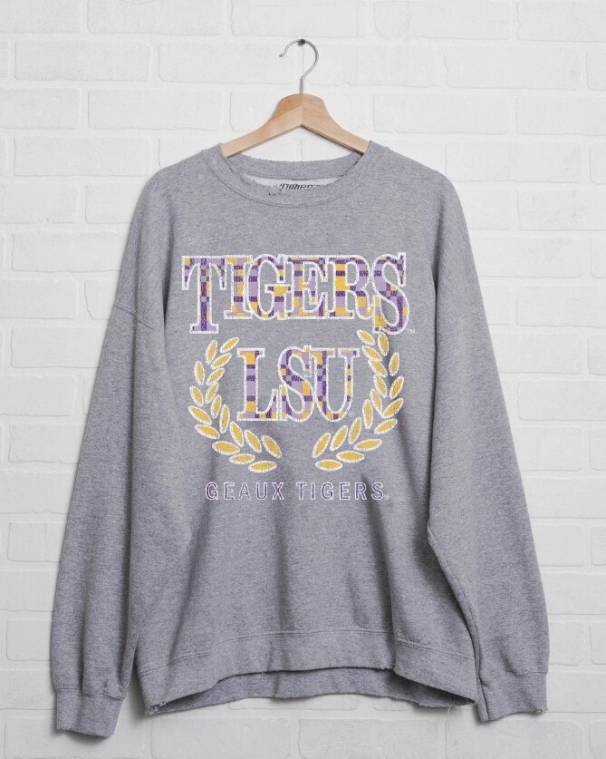 LSU Tigers Crest Thrifted Pullover