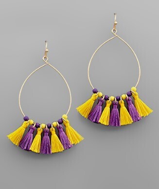 Game Day Tassel Earrings