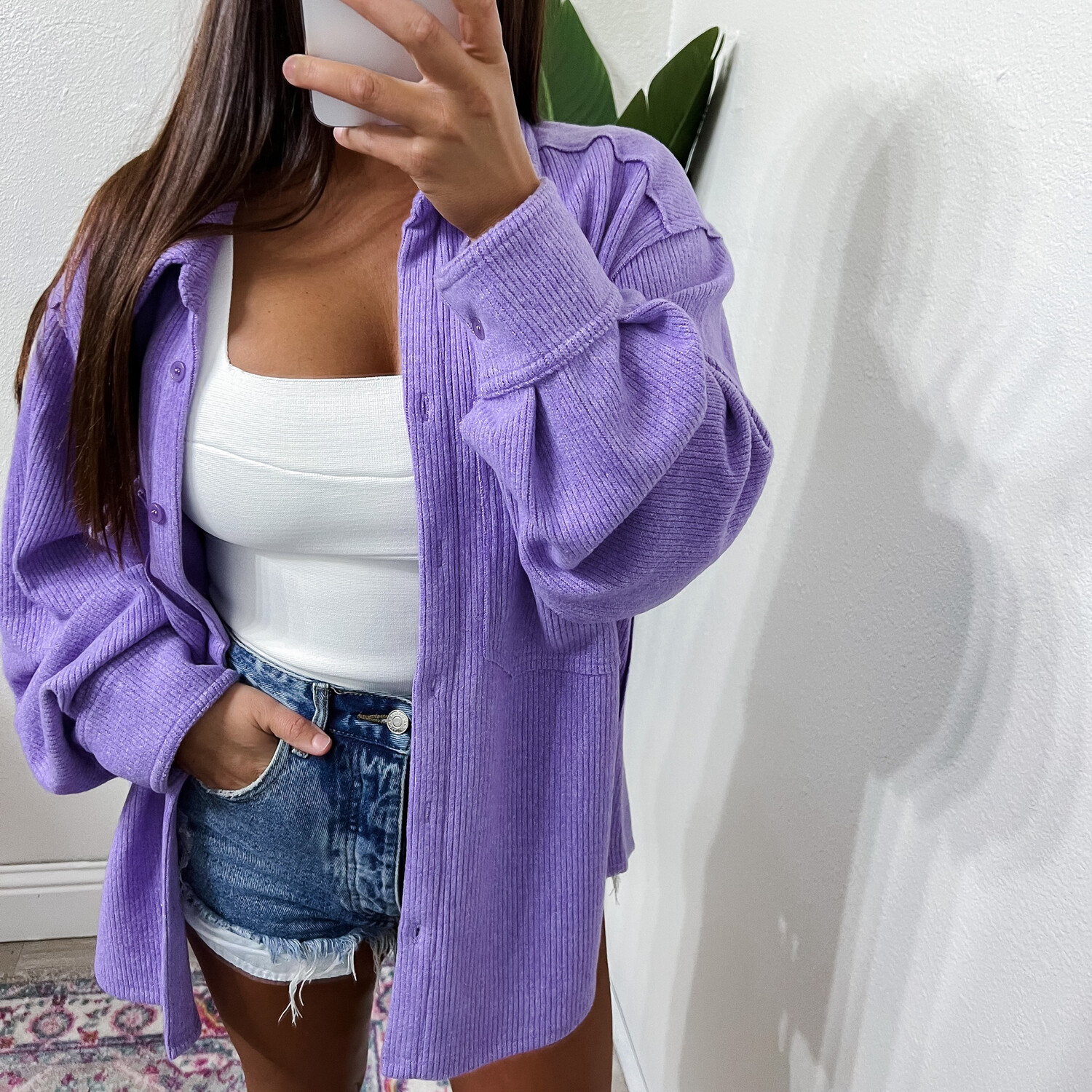 Purple Oversized Shacket