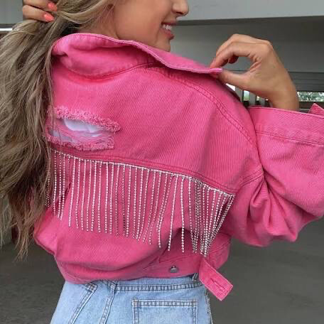 Hot Pink Rhinestone Jacket