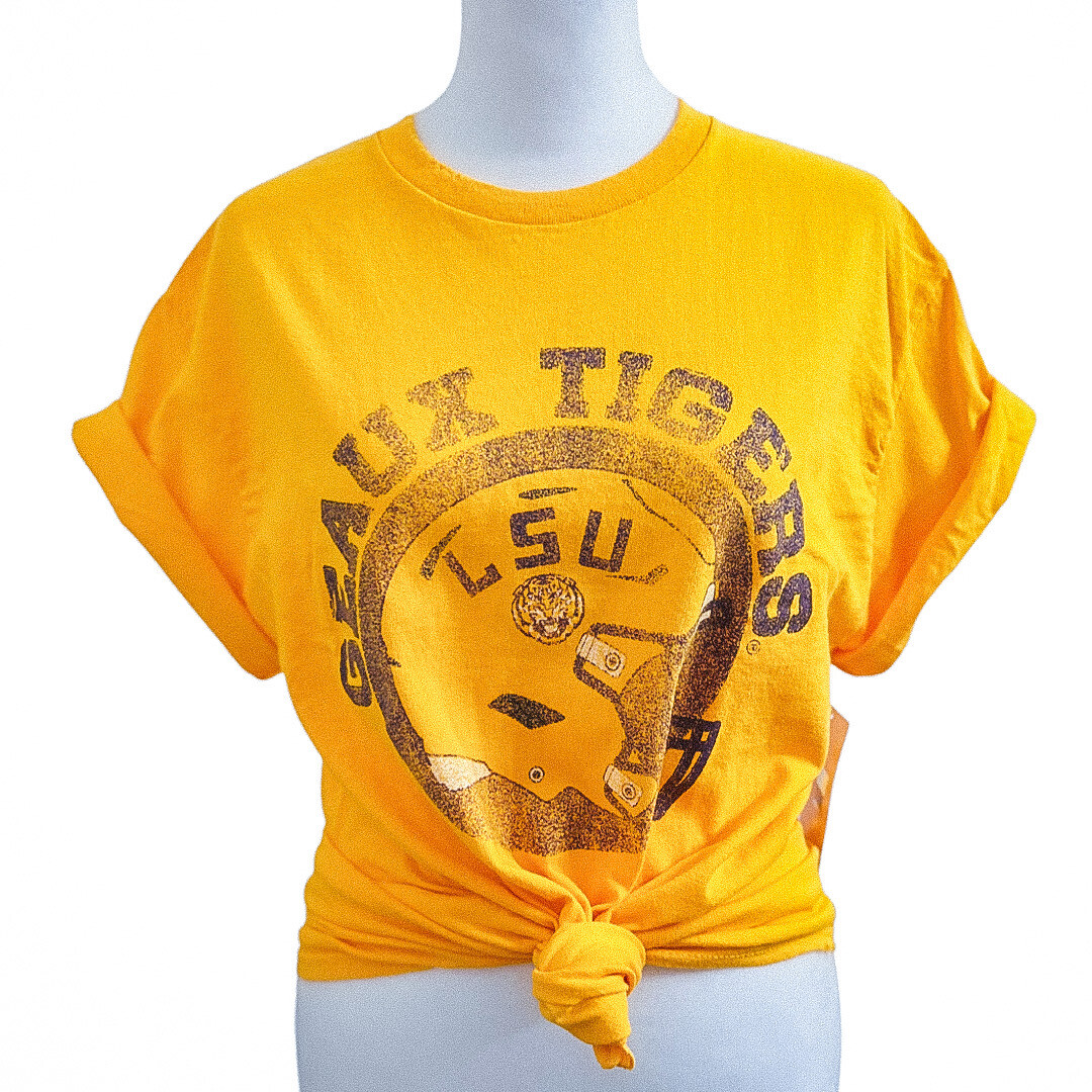 LSU Tigers Helmet Thrifted Tee
