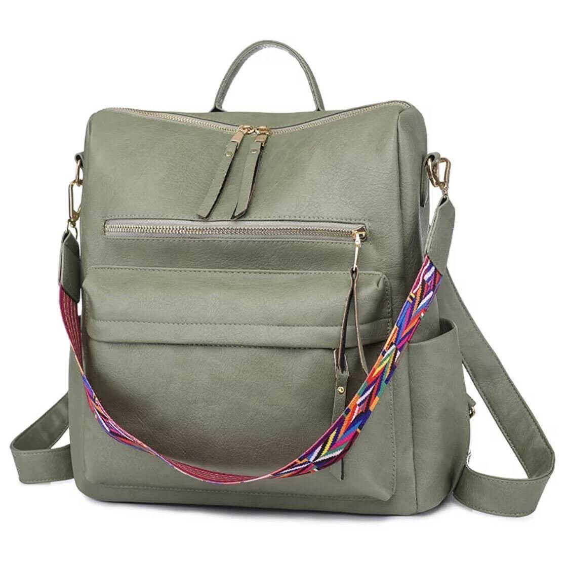 Olive Convertible Guitar Strap Backpack 