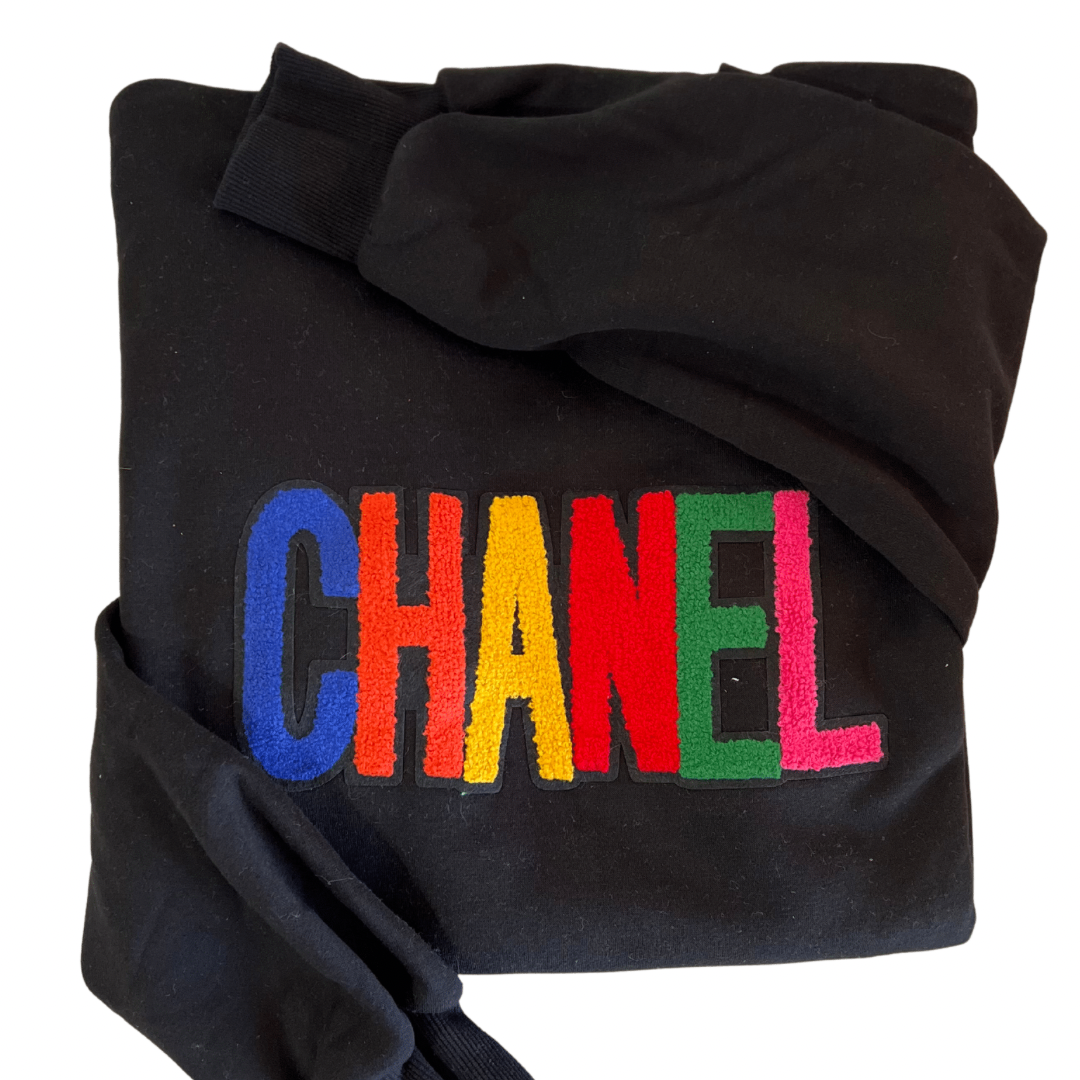 Rainbow Chenille Patch Sweatshirt