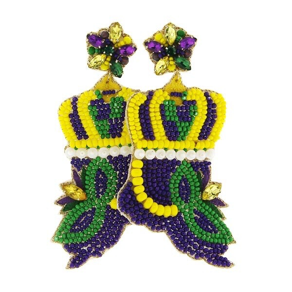 Louisiana Mardi Gras Earrings