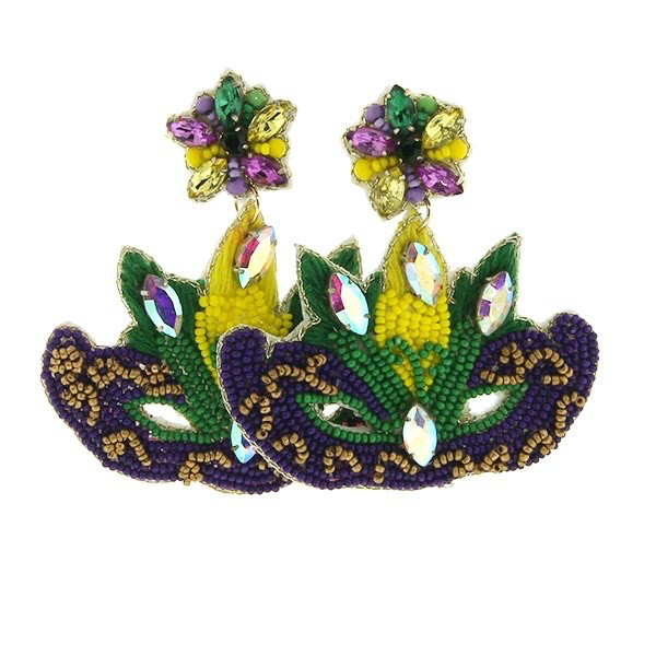 Mardi Gras Mask Earrings