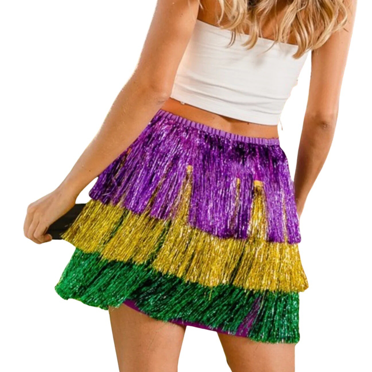Mardi Gras Tinsel Skirt