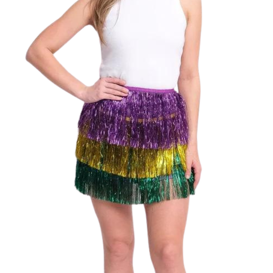 Mardi Gras Tinsel Skirt