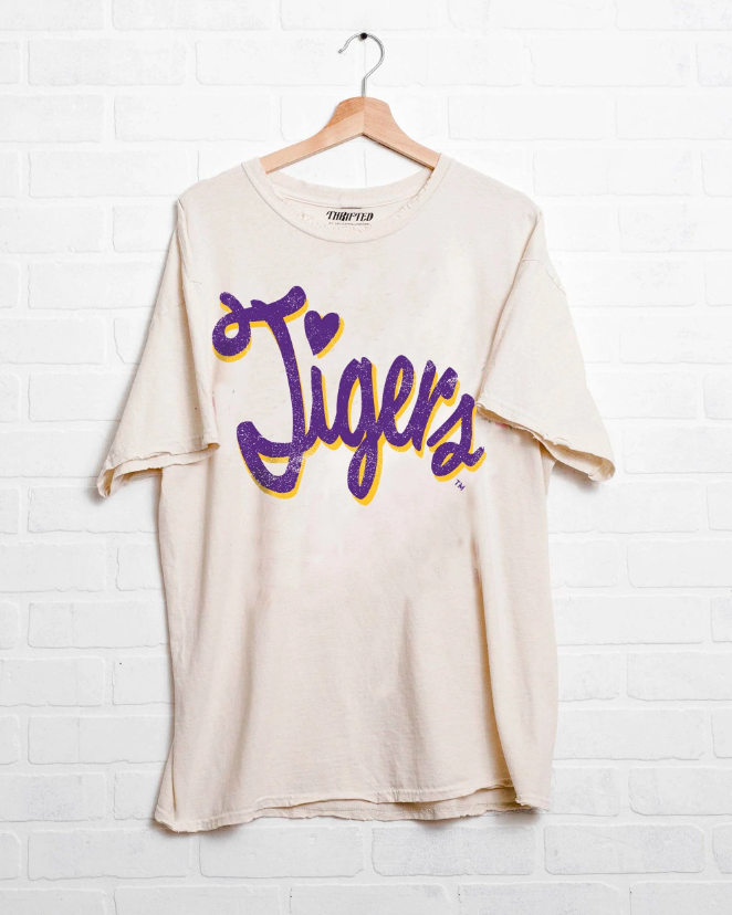 Thrifted LSU Tigers Heart Tee