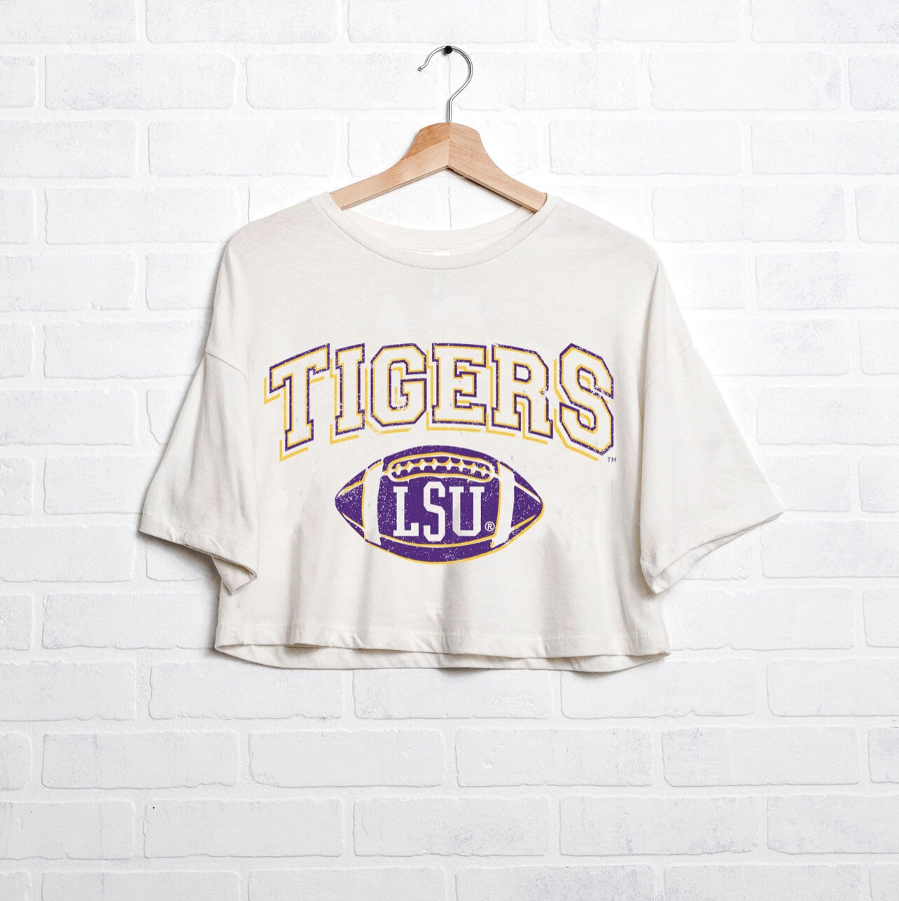 LSU Tigers Football Cropped Tee