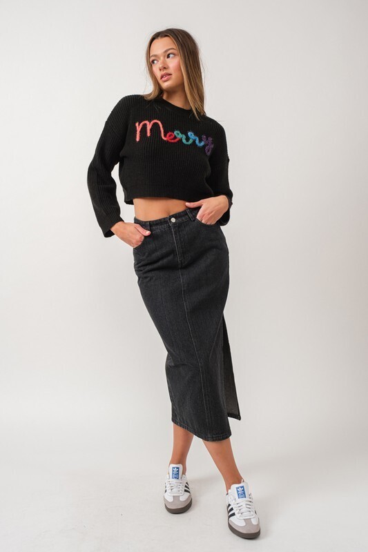 Merry Cropped Sweater