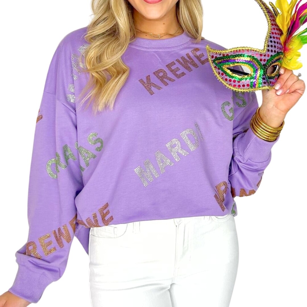 Sequin Krewe Pullover