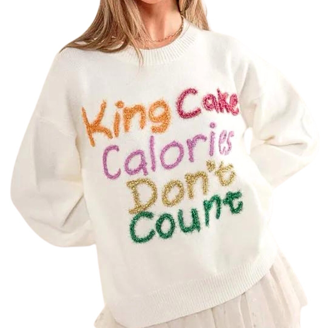 King Cake Calories Don’t Count Sweater