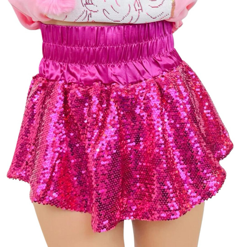 Hot Pink Sequin Skort