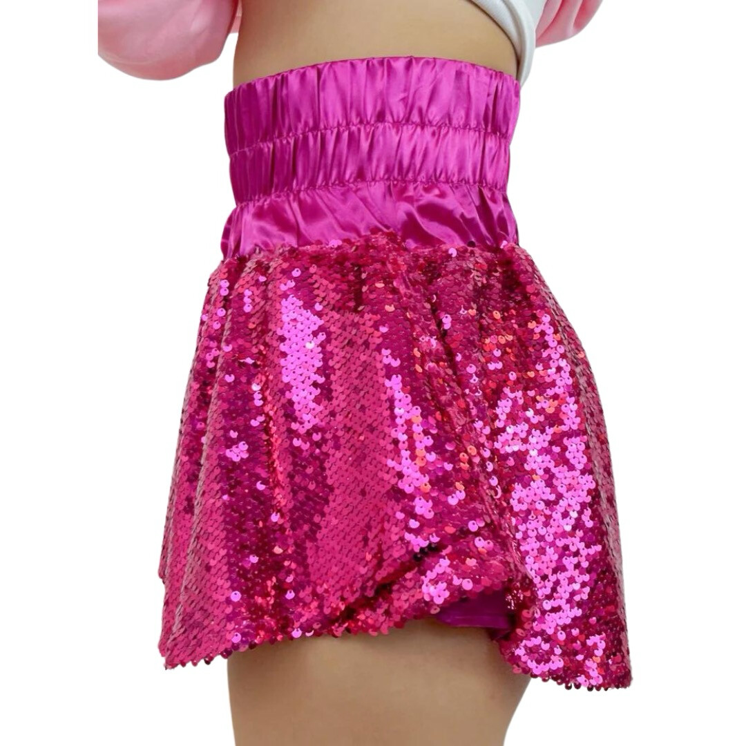 Hot Pink Sequin Skort