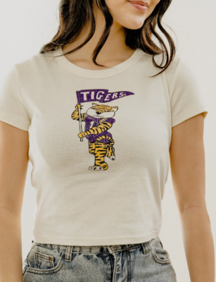 LSU Cropped Baby Tee