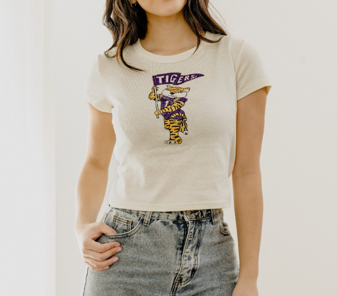 LSU Cropped Baby Tee