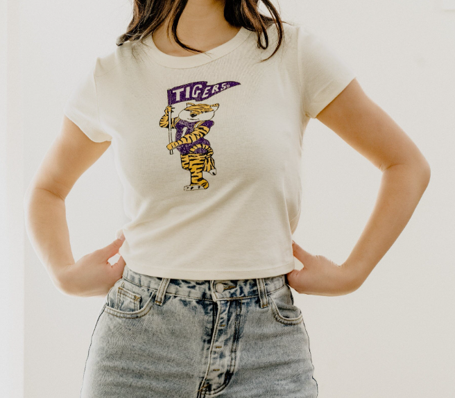 LSU Cropped Baby Tee