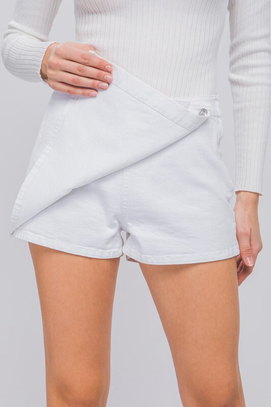 White Denim Skort