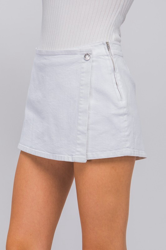 White Denim Skort