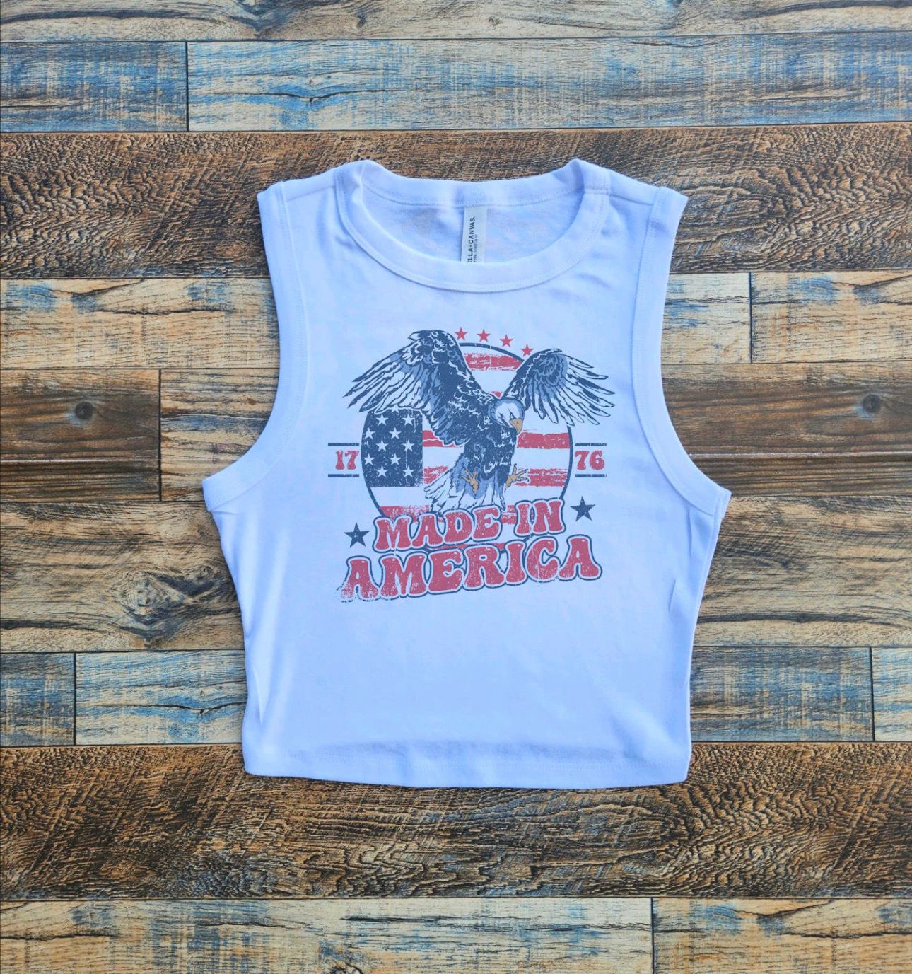 Made in America Cropped Tank