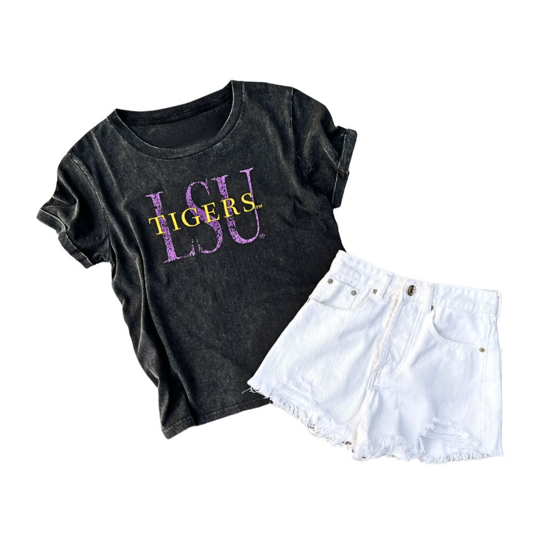 LSU Tigers Mineral Wash Tee