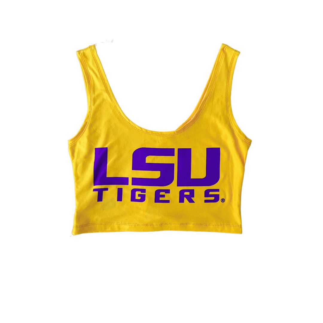LSU Cropped Tank - Gold