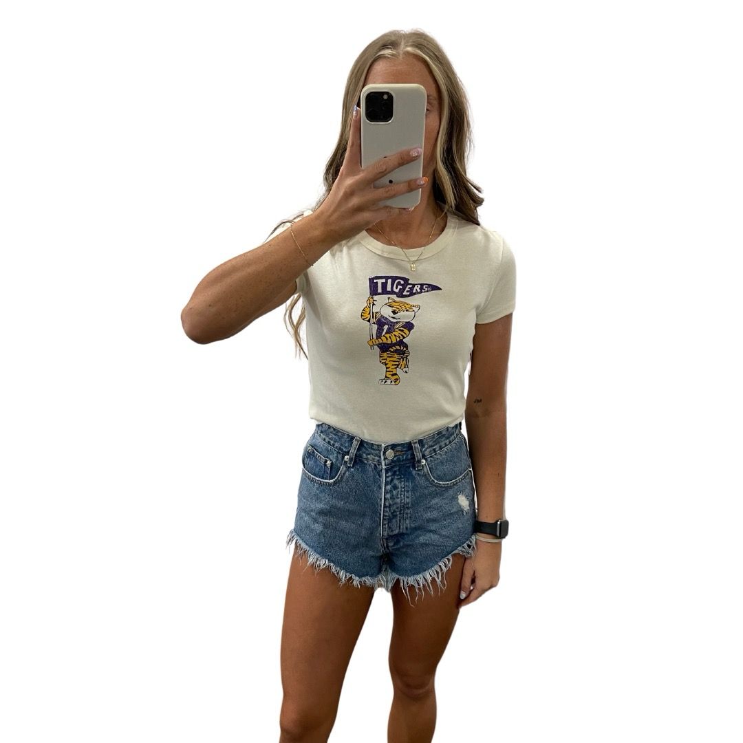 LSU Cropped Baby Tee
