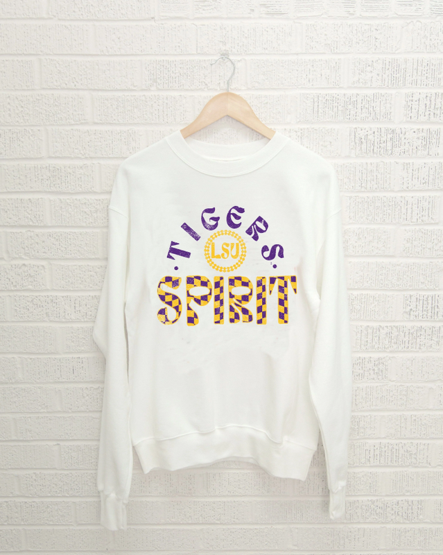 Lsu Tigers Spirit Thrifted Pullover