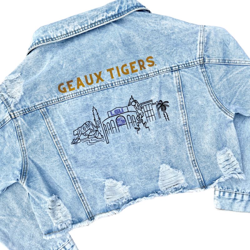 LSU Skyline Custom Denim Jacket