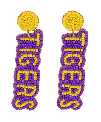 Beaded Tigers Earrings
