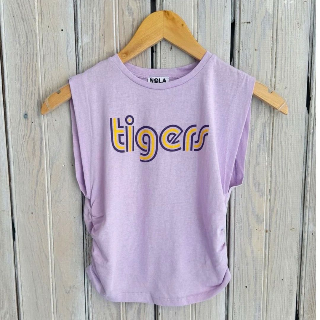 Tigers Lilac Ruched Top