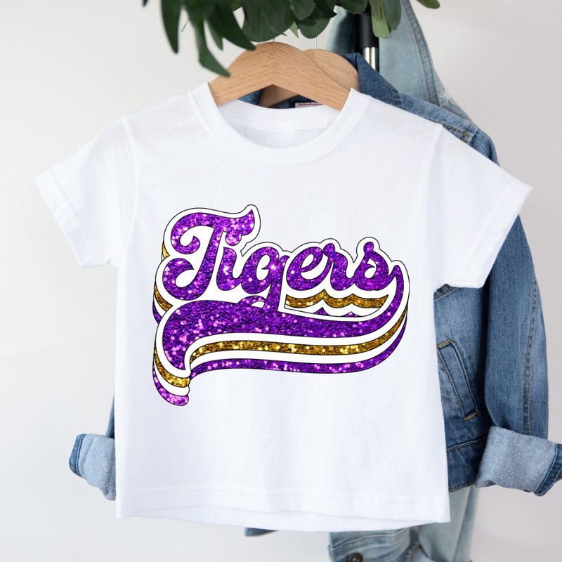 Girls Tigers Sparkly Tee