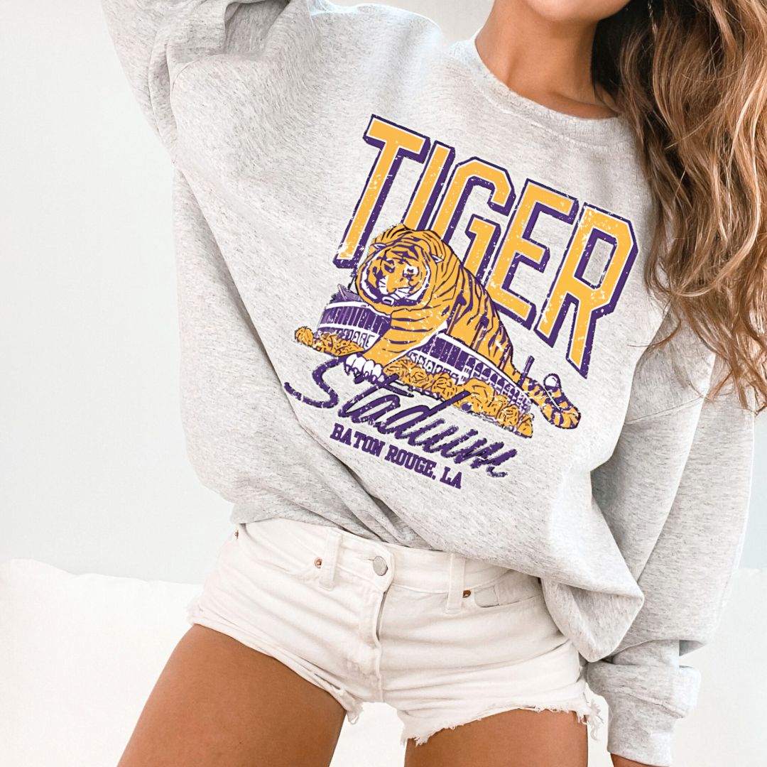 LSU Vintage Tiger Stadium Pullover