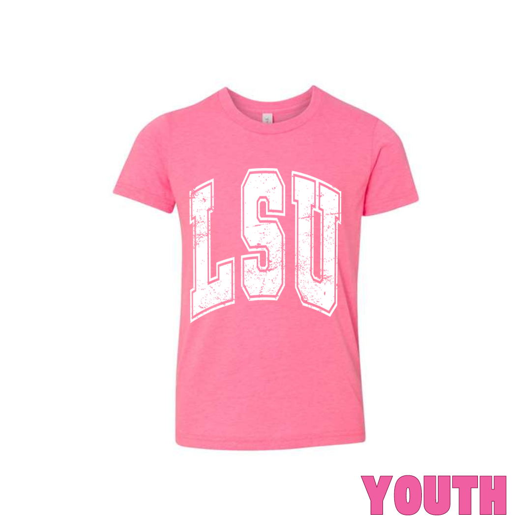 Youth Pink LSU Tee