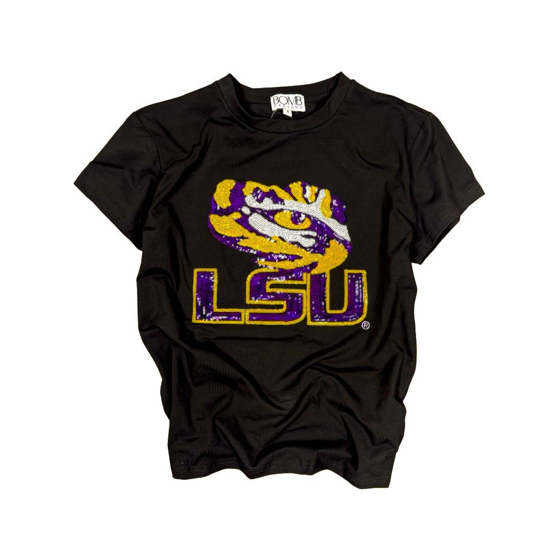 LSU Eye Of The Tiger Sequin Top