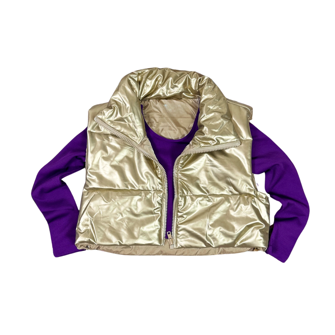 Cropped Puffer Vest