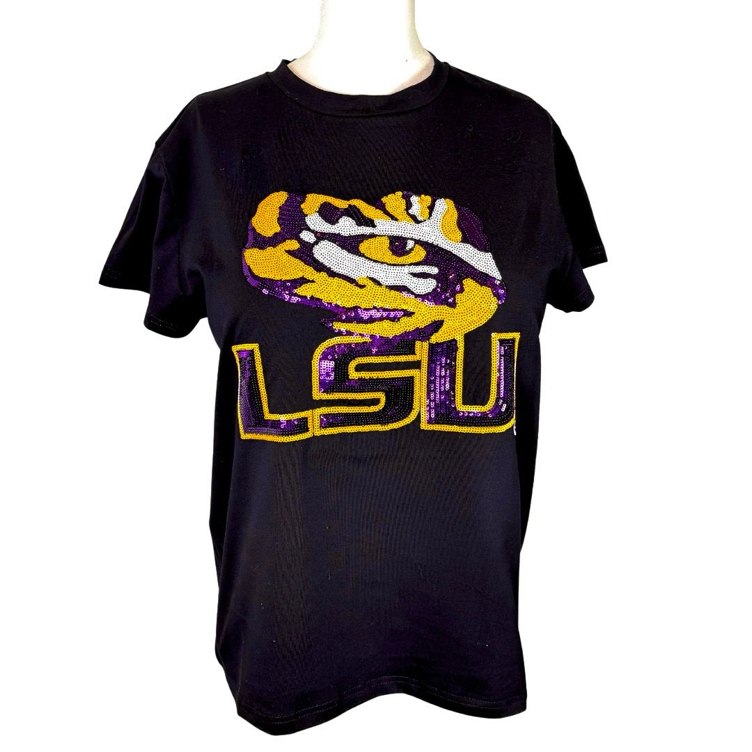 LSU Eye Of The Tiger Sequin Top