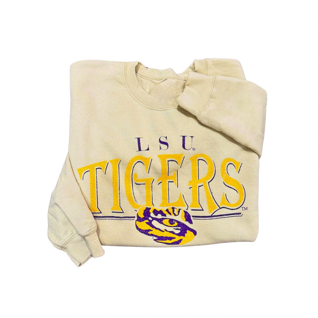 LSU Tigers 80’s Thrifted Pullover