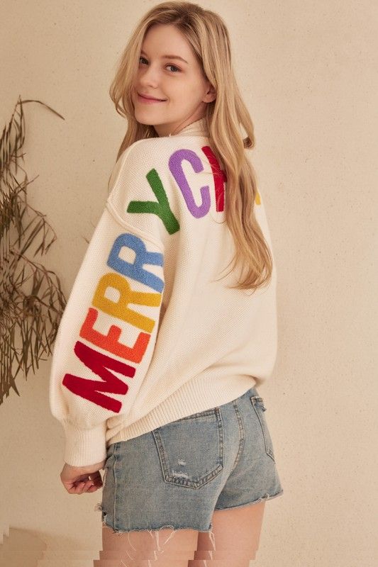 Merry Christmas Rainbow Sweater