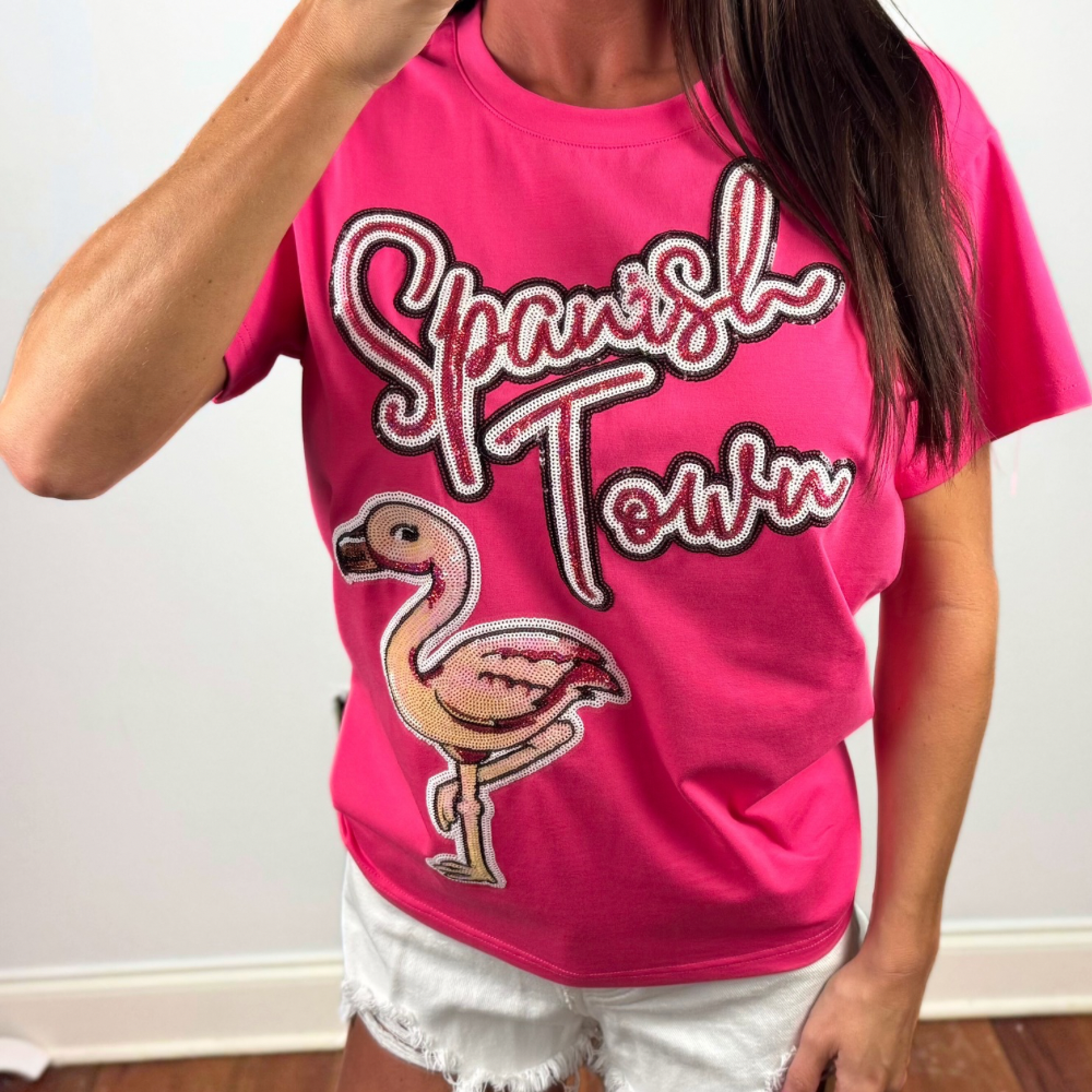 Sequin Spanish Town Tee