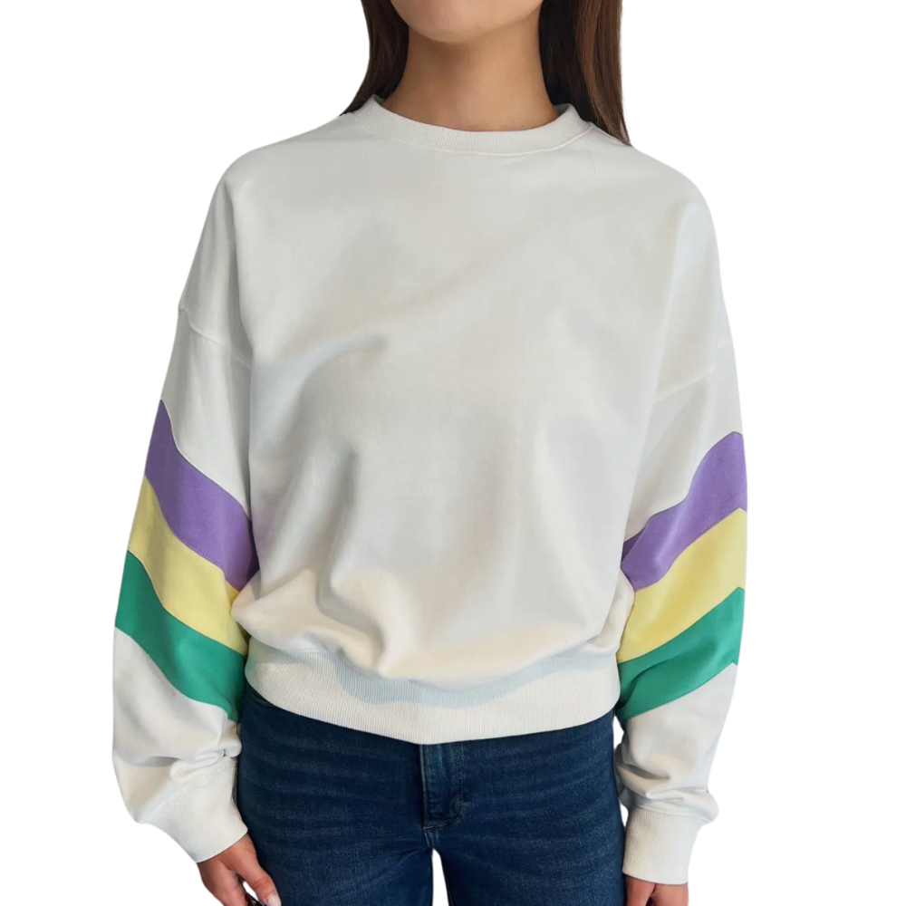 Old Skool Color Block Mardi Gras Pullover
